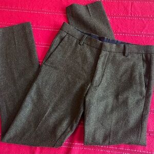 Topman Speckled Green Wool Pants Sz 30X32 Flat Front Buckle Closure Waist 31”